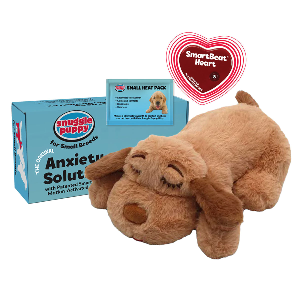 Snuggle Puppy® Small Biscuit - Heartbeat Toy for Toy Breeds