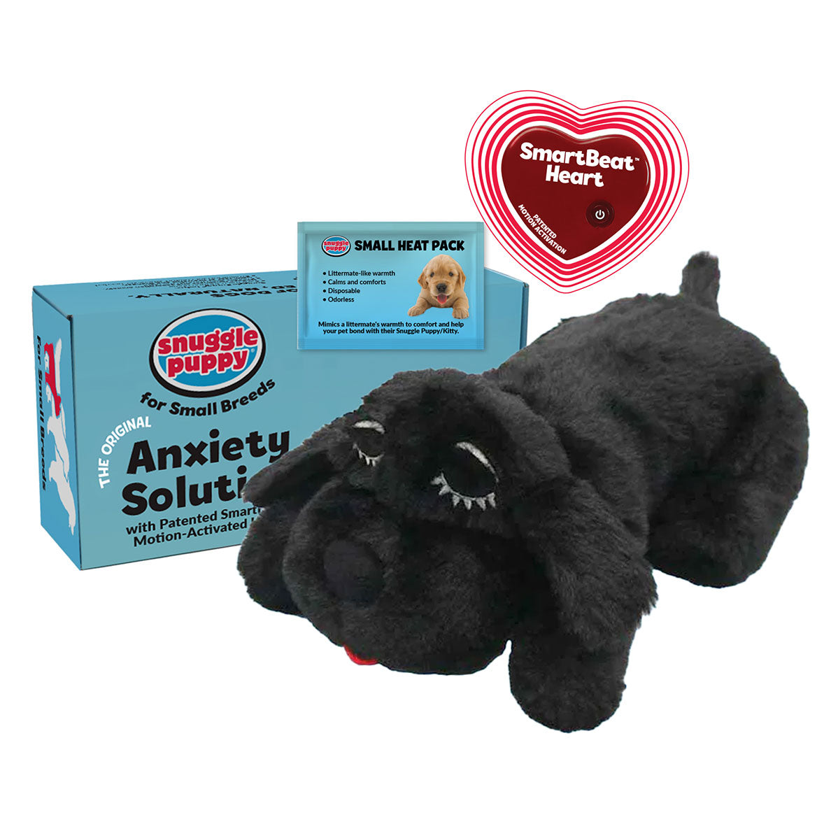 Snuggle Puppy® Small Black - Heartbeat Calming Toy