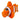Orange and white clownfish dog toy with soft fabric