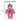 Dimensions of 12 inches high and 9 inches wide for brown Tender-Tuffs astronaut dog toy in pink space suit