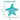 Dimensions of 10 inches high and 10 inches wide for Tender-Tuffs teal and yellow starfish