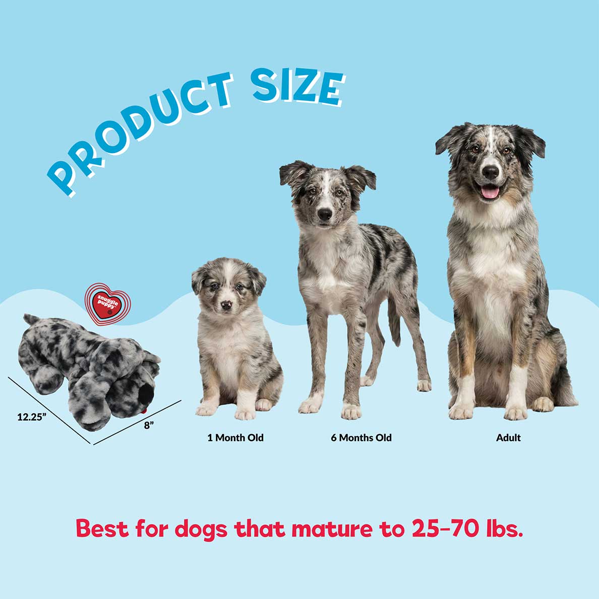 Snuggle Puppy® Blue Merle - Heartbeat Toy for Aussies