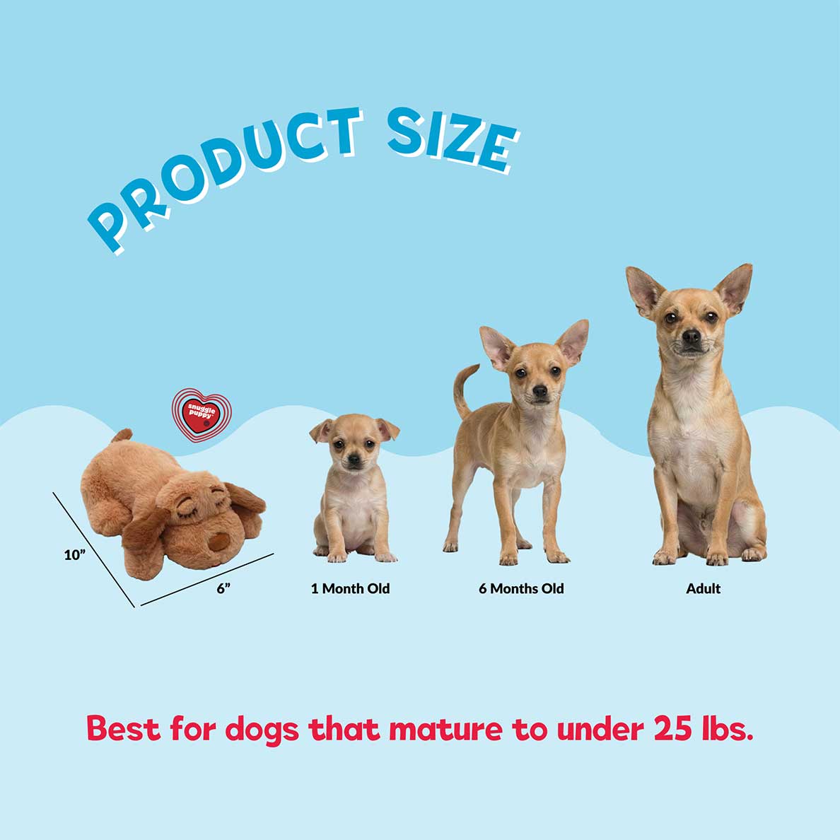 Snuggle Puppy® Small Biscuit - Heartbeat Toy for Toy Breeds