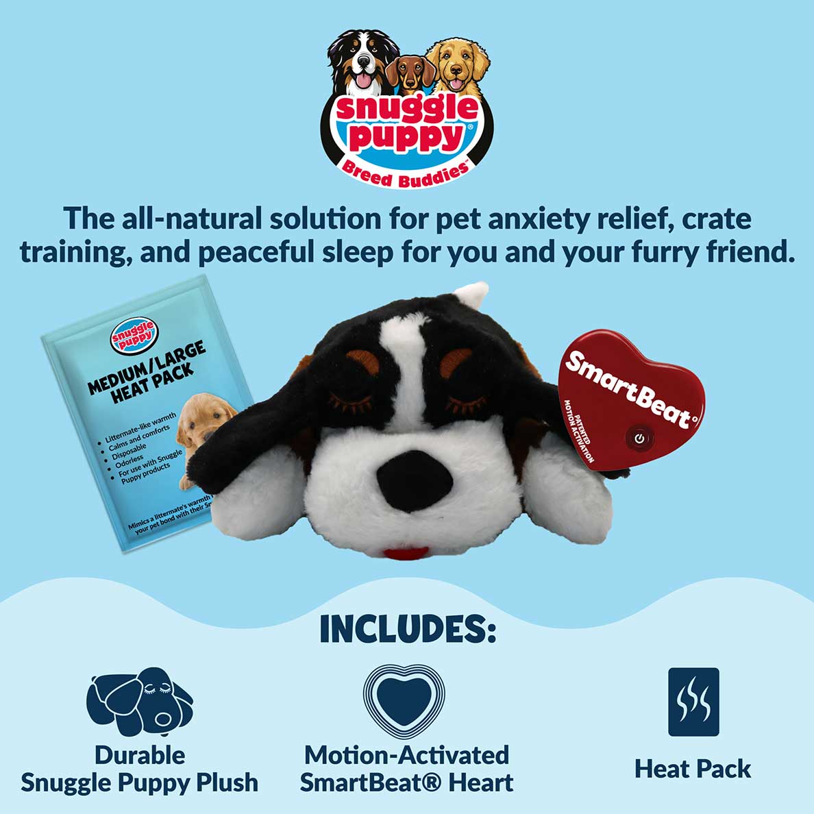 Snuggle Puppy® Bernese Mountain Dog - Heartbeat Breed Buddy