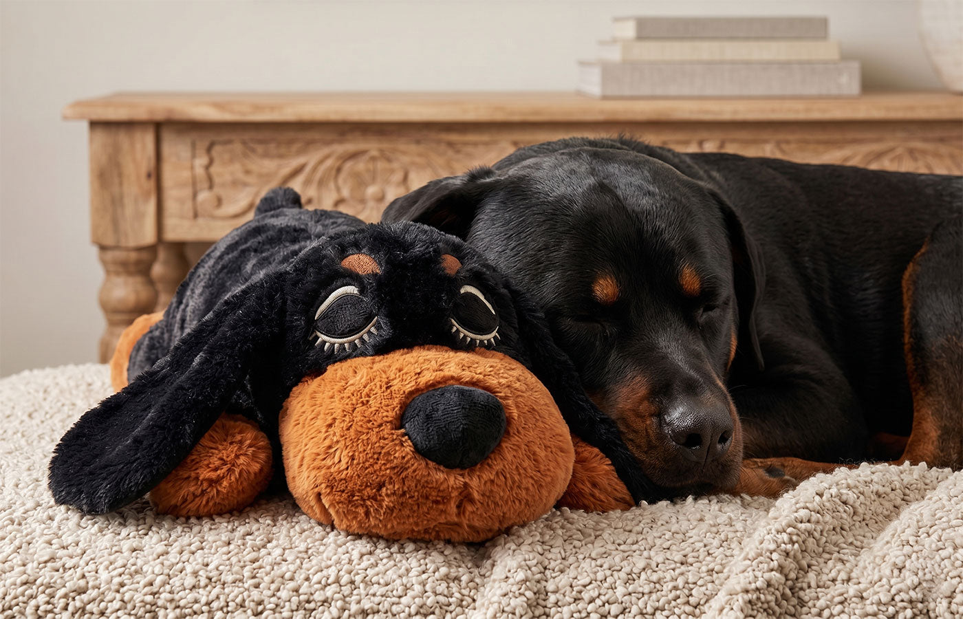 cootie クッション2セット クーティー kj rottweiler Snuggle Puppy® Rottweiler - Large Breed Anxiety Aid