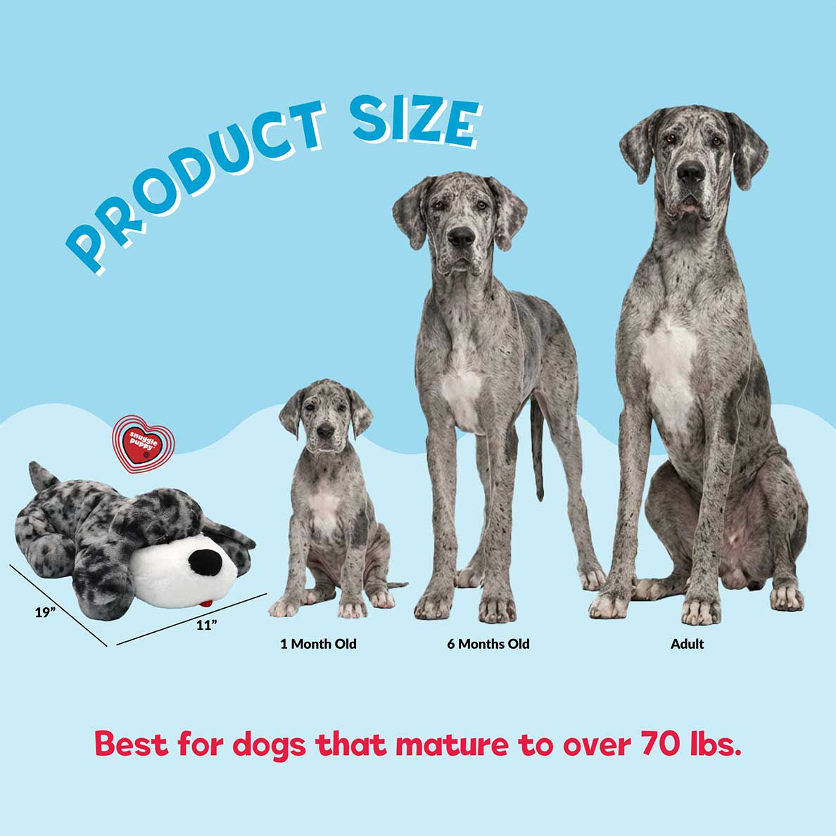 Snuggle Puppy® Great Dane - Large Breed Heartbeat Toy