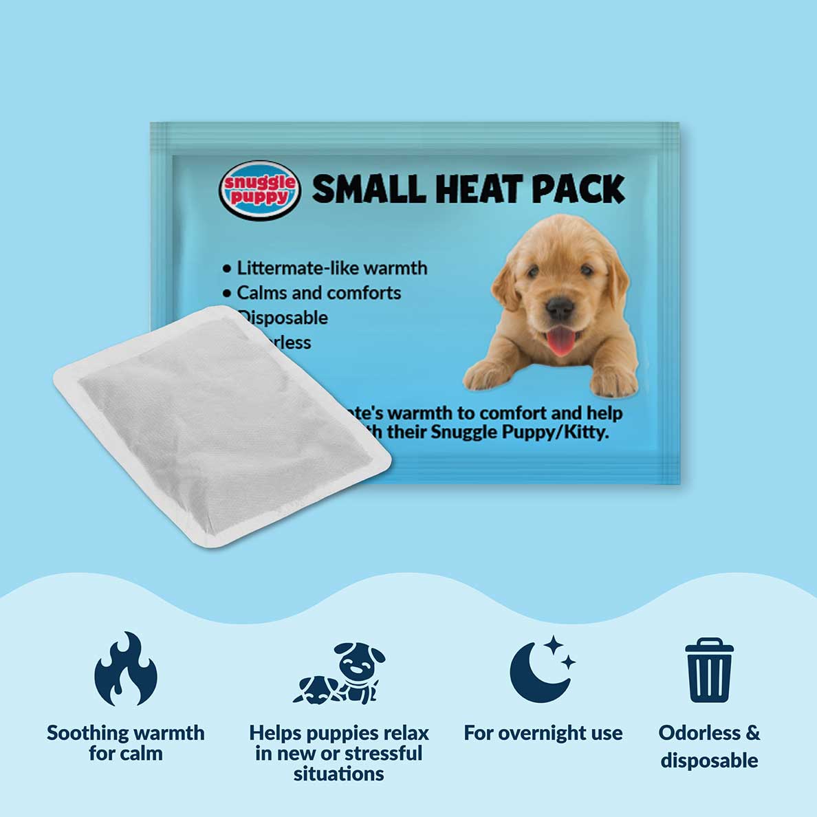 Snuggle Puppy® Small Biscuit - Heartbeat Toy for Toy Breeds