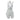 Happy white llama plush dog toy with a hanging hook