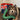 Fluffy brown dog laying down next to a bag with the flag of Australia on it and playing with green snake boomerang dog toy