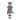 Low stuffing gray fox dog toy with shaggy body