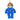 Brown Tender-Tuffs dog astronaut toy in blue space suit with heart on it