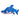 Blue hammerhead shark plush dog toy with textured fabric