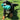 Bernese Mountain Dog running in a field of grass with teal manatee dog toy in its mouth