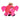 Pink ball-shaped elephant plush dog toy with textured body, soft appendages, and a tuft of hair