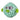 Teal colored moppy pufferfish dog toy with eyes, green lips and green ears