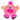 Pink pig ball-shaped dog toy with bright pink legs, ears, and snout